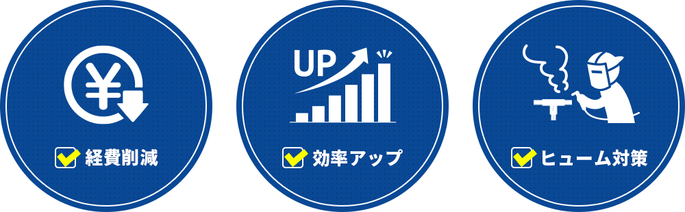 経費削減・効率アップ・ヒューム対策